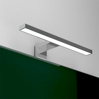 Lampada LED da 30 cm in ABS cromo doppia installazione luce fredda