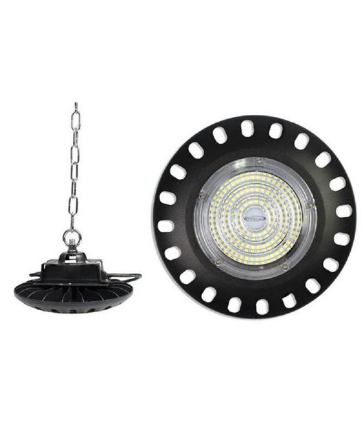 Lampada Led Industriale A Disco Ufo Catena 100w Capannone Luce 6500k F100w-nf9         