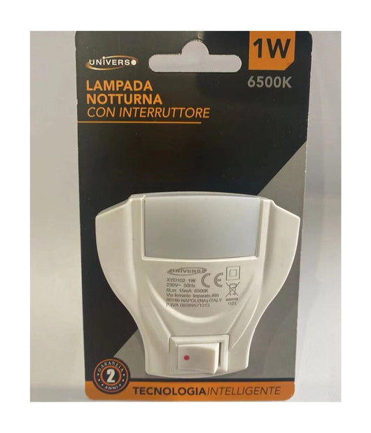 Lampada Led Luce Notturna Con Interruttore 1 W Luce Fredda 6500k 6lm Ip20 Xyd102         