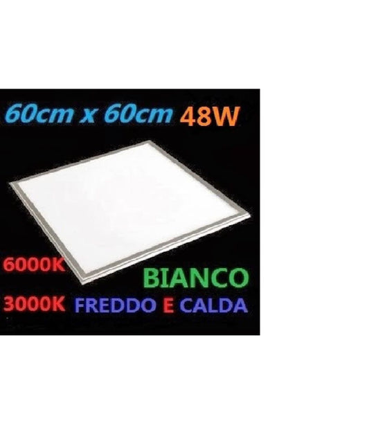 Lampada Led Pannello Quadrato 48w Incasso 220v Freddo Bianco Calda 60x60cm         