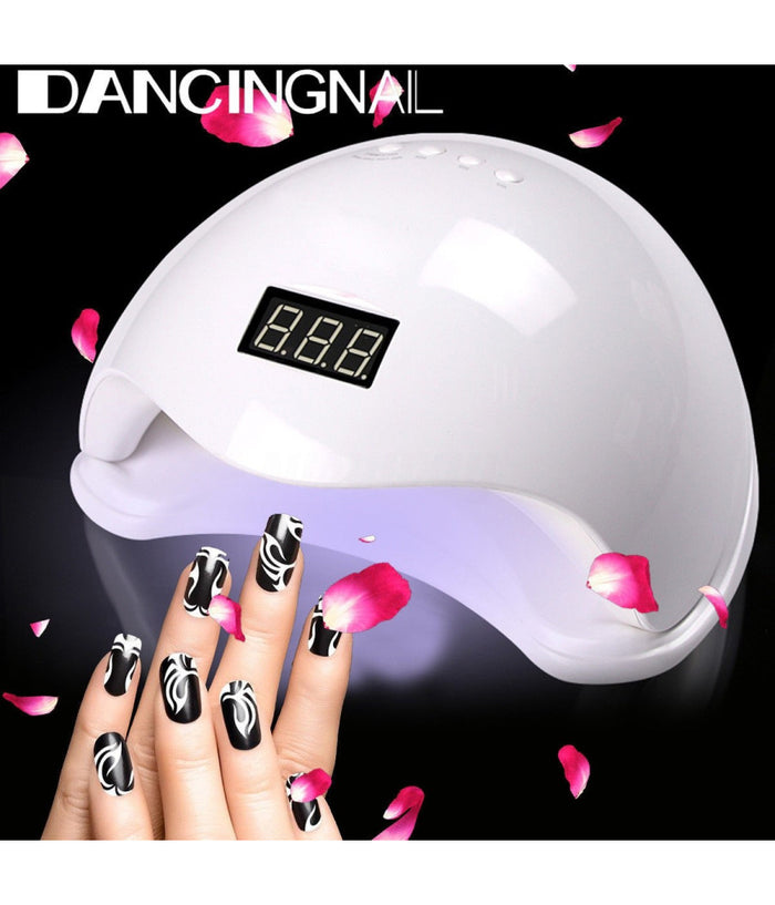 Lampada Led Uv Per Unghie Nail Art Asciuga Gel Smalto 2 In 1 48w Manicure         