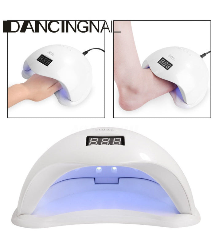 Lampada Led Uv Per Unghie Nail Art Asciuga Gel Smalto 2 In 1 48w Manicure         