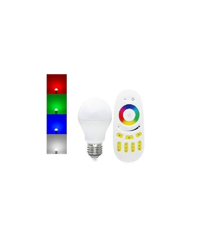 Lampada Led Wifi Luce Bianca Rgb Multicolor E27 Telecomando Rf Modulo Smartphone         