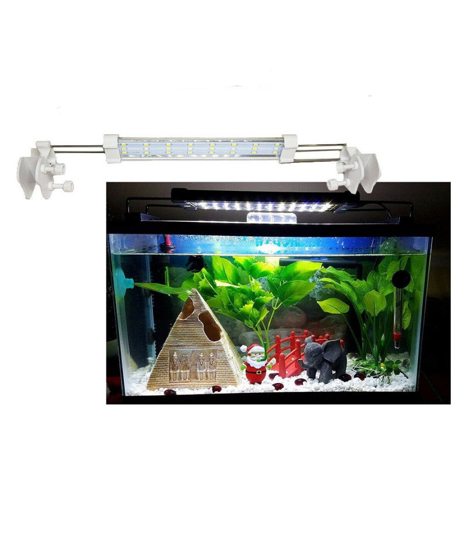 Lampada Luce Plafoniera Led Per Acquario Allungabile Per Bordo Vasca 8 Watt         