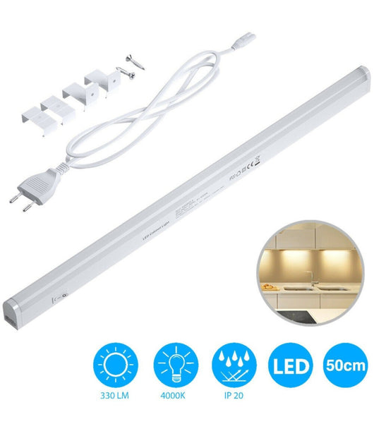 Lampada Luce Sottopensile 50cm Mobili Cucina Armadio Barra Led 750lm Bianco         