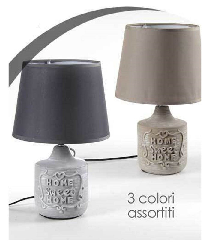 Lampada Lumetto Abat-jour 22x34cm Da Tavolo Base Ceramica Home Sweet 3col 779138         