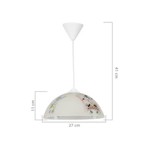 Lampada per cameretta vetro bianco con disegni Mufi MDL4164