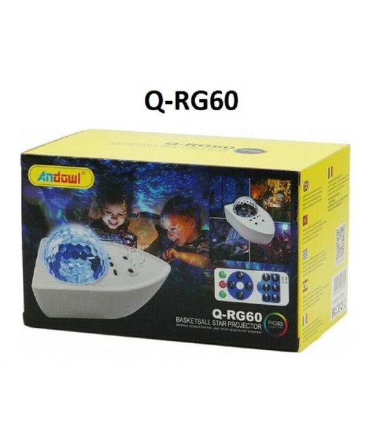 Lampada Proiettore Stella Led Con Telecomando Rgb Q-rg60 Altoparlante Wireless         