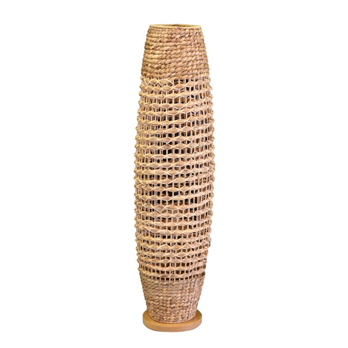 Lampada rattan naturale da terra con attacco cm ø31h119,5