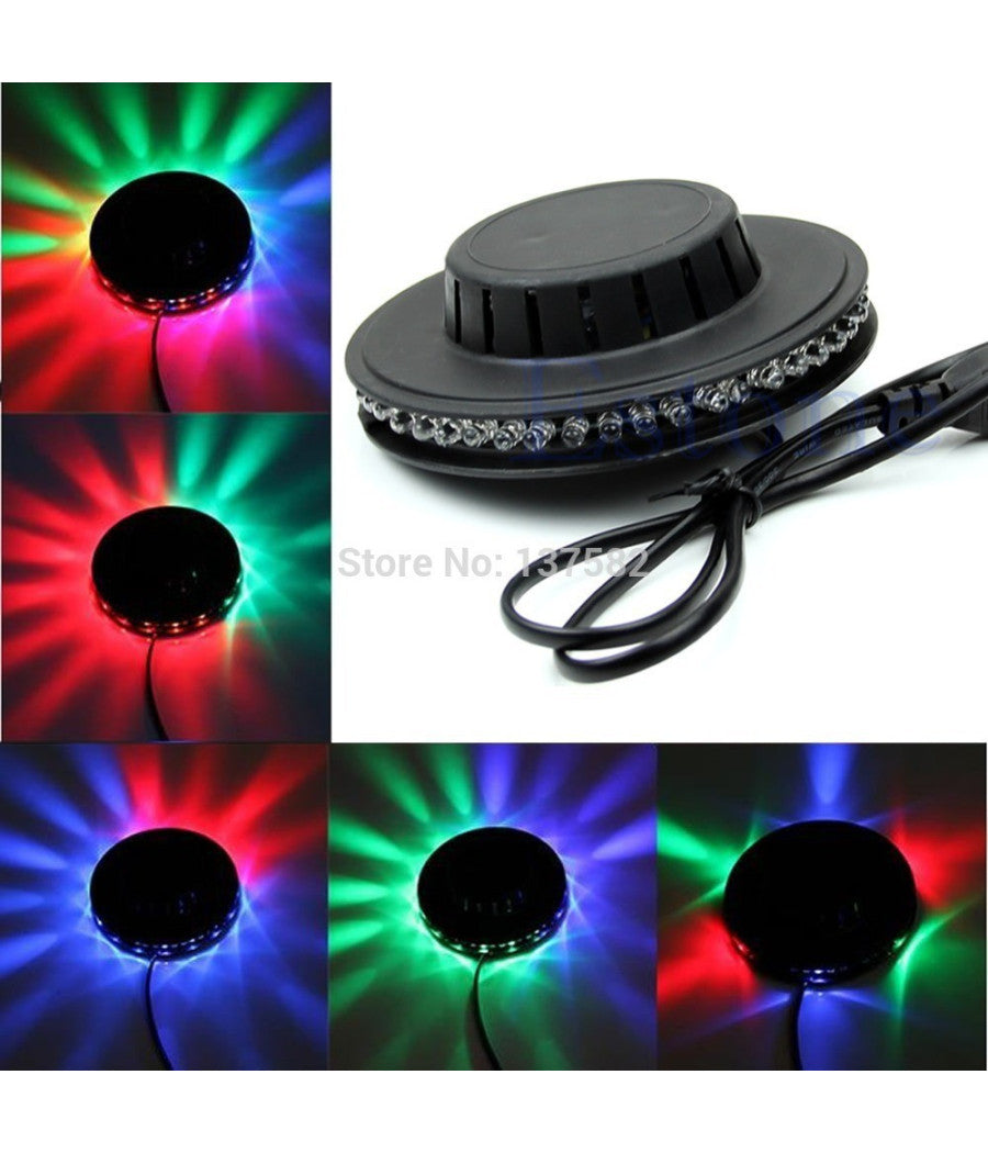 Lampada Rotante Effetto Discoteca A Soffitto Led Rgb Da Tavolo Multicolor Luce         