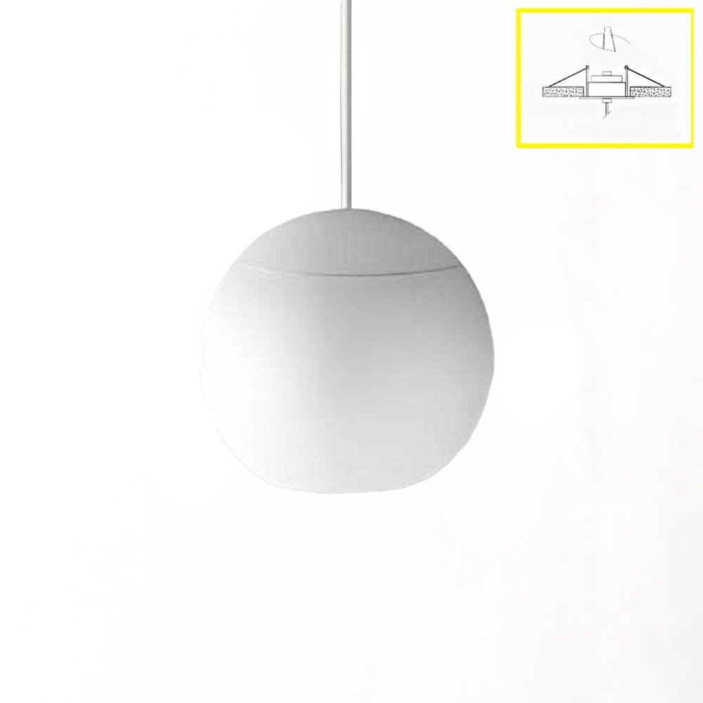 Lampada soffitto incasso gea luce guya si bianca led alluminio sospensione