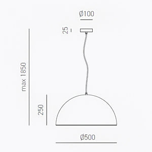 Lampada sospensione ottone gea luce bonella sp cupola classica