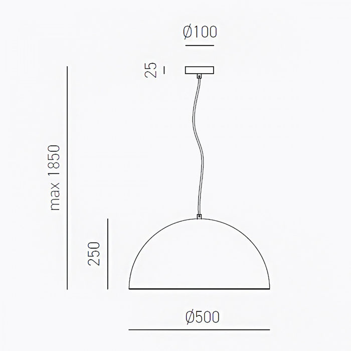 Lampada sospensione ottone gea luce bonella sp cupola classica