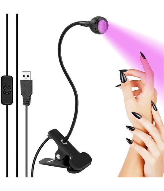 Lampada Unghie Uv 3w Led Usb Testa Regolabile Gel Colla Uv Professionale Manicure         