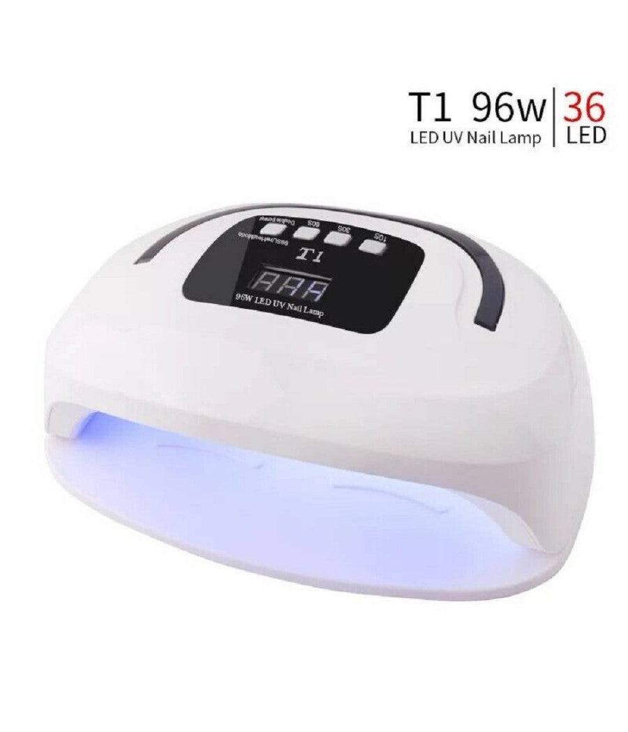 Lampada Uv A Led Fornetto Per Unghie Professionale Smalto Gel Semipermanente 96w         