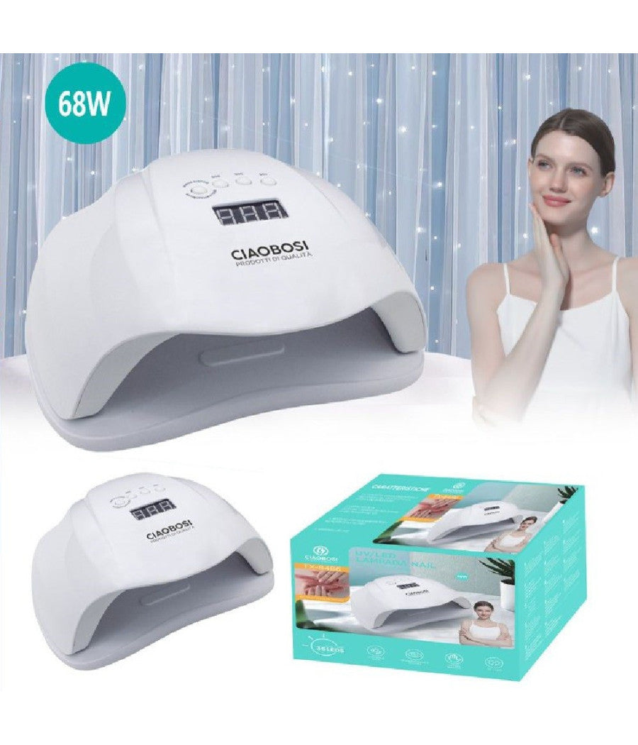 Lampada Uv Led 68w 36led Fornetto Per Ricostruzione Unghie Gel Nail Art Tx-8486         