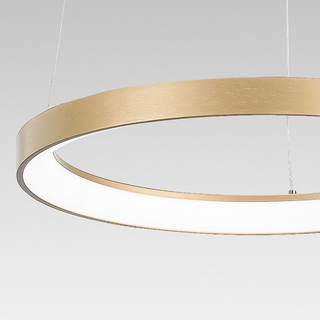 Lampadario anello gea luce krizia sp o 38w led 2200lm 3000°k alluminio oro classico interno