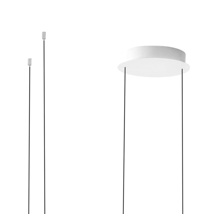 Lampadario led gea luce criseide s2d b 5300lm alluminio sospensione moderna