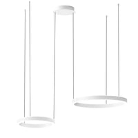 Lampadario led gea luce criseide s2d b 5300lm alluminio sospensione moderna