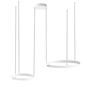 Lampadario led gea luce criseide s2d b 5300lm alluminio sospensione moderna