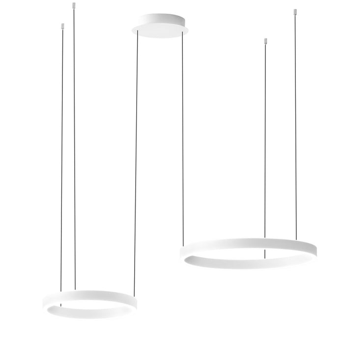 Lampadario led gea luce criseide s2d b 5300lm alluminio sospensione moderna