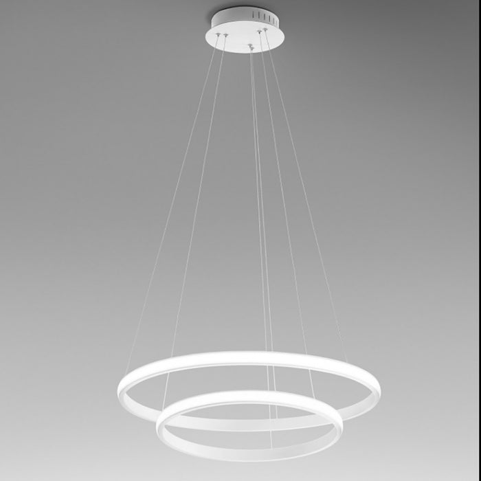 Lampadario moderno gea luce iole s2 b 42w led alluminio sospensione