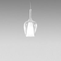 Lampadario moderno gea luce ofelia mini s10 g9 led metallo vetro sospensione, vetro trasparente