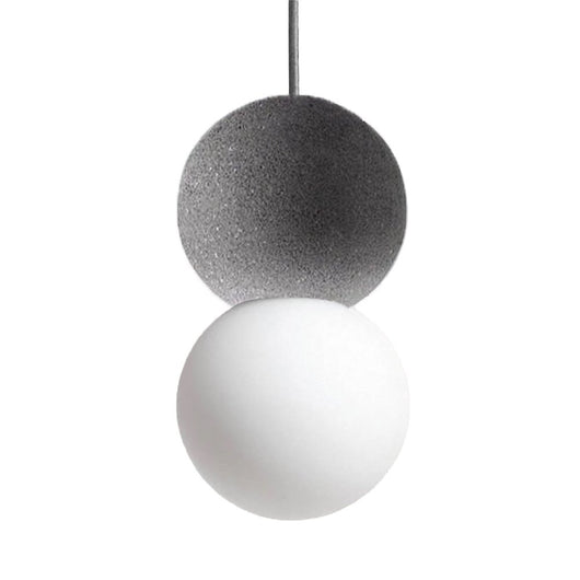 Lampadario moderno gea luce sfera s g9 led sospensione metallo vetro, colore grigio scuro