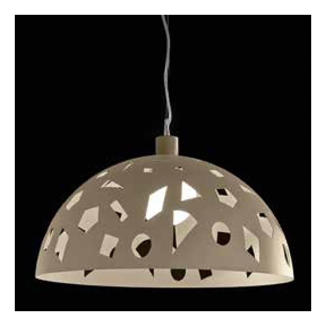 Lampadario moderno illuminando geo sp c1 led sospensione metallo taglio laser bianco grigio sabbia interni 33.5cm e27,