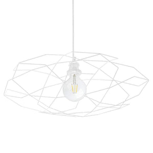 Lampadario moderno illuminando pentagono sp p e27 led metallo sospensione lampada soffitto gabbia, finitura metallo