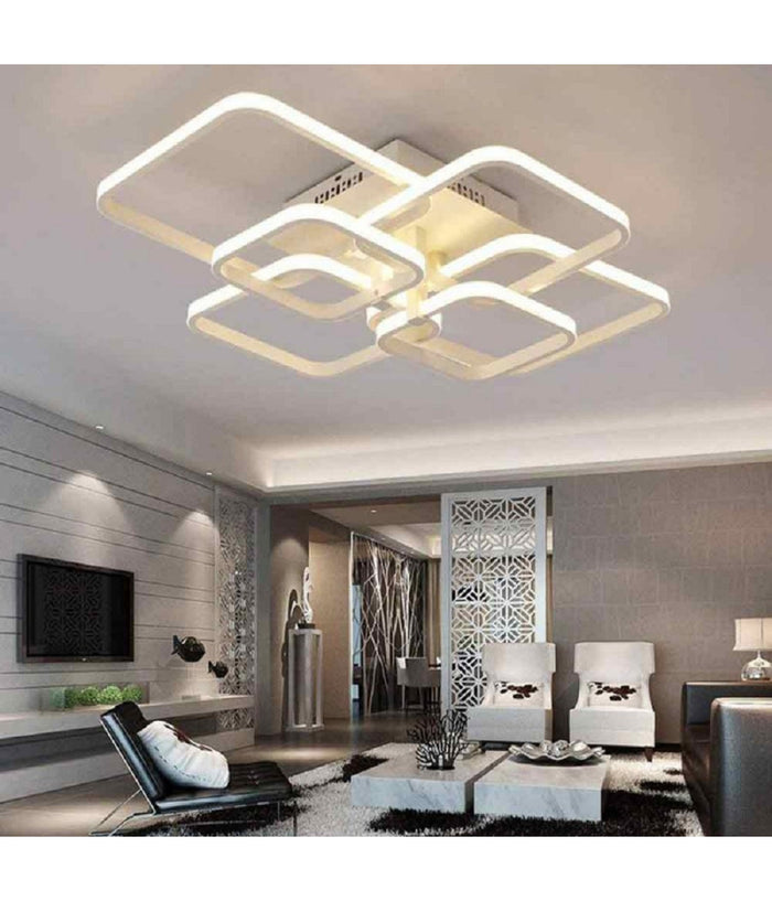 Lampadario Plafoniera Con Quadrati Lampada Da Soffitto Led Design Moderno C26-b         