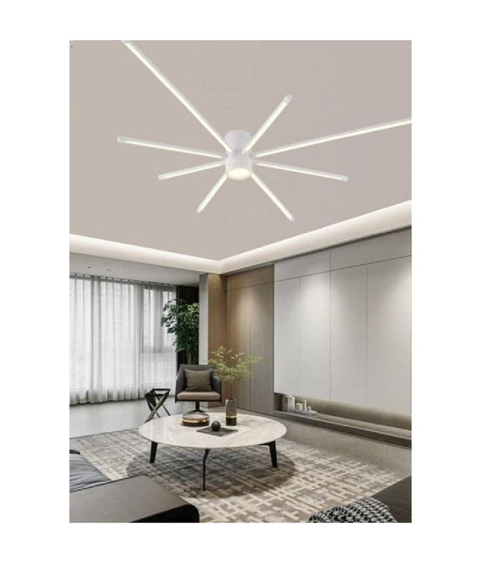 Lampadario Soffitto Led 43w Plafoniera Moderna Bianco Luce 6500k 3000k 4000k Pn-27b  -bianco Freddo      -