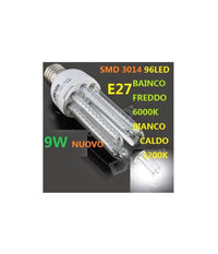 Lampadina 96 Led Smd 3014 9w E27 Luce Fredda Bianco Caldo Basso Consumo Lampada  -bianco Caldo      E27-