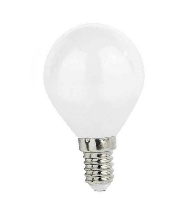 Lampadina A Led Filamento Opaca 4watt E14 Luce Fredda Calda Naturale Sfera G45b  -bianco Freddo      -