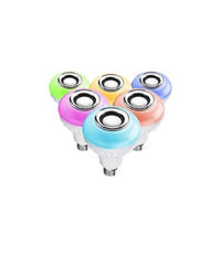 Lampadina Cassa Bluetooth Colorata Led E27 Rgb Bulbo Musica Lampada Telecomando         