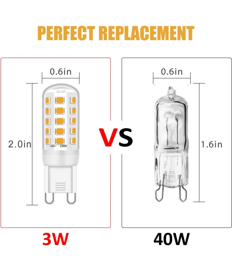 Lampadina Faretto 3.5w Led 40 Smd 2835 Attacco G9 Luce Bianca Fredda Calda 220v         