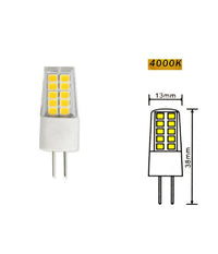 Lampadina G4 Led Smd 2,5 Watt 12v Luce Fredda 6500k Calda 3000k Naturale 4000k  -bianco Naturale      -