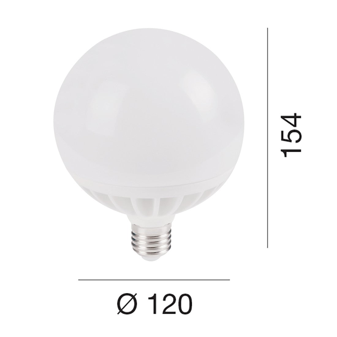 Lampadina gea led gla340 e27 led plastica opale sfera globo, tonalità luce 3000°k (luce calda)