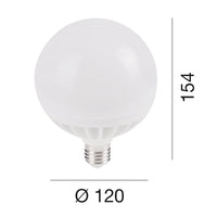 Lampadina gea led gla340 e27 led plastica opale sfera globo, tonalità luce 3000°k (luce calda)