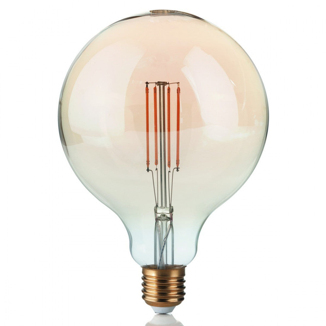 Lampadina id-vintage e27 globo 4w led 300lm 2200°k 12cm vetro ambra luce caldissima interno