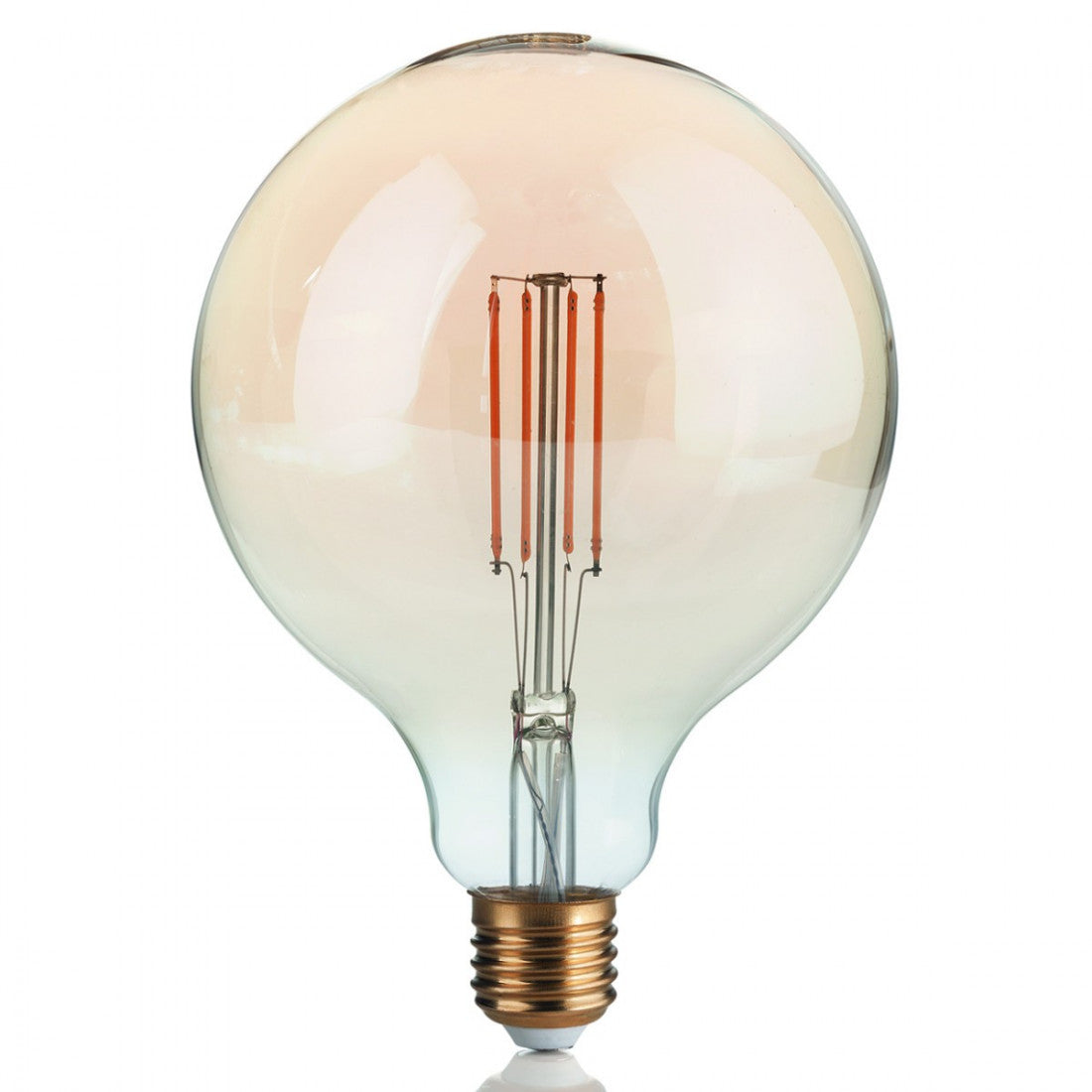 Lampadina id-vintage e27 globo 4w led 300lm 2200°k 12cm vetro ambra luce caldissima interno