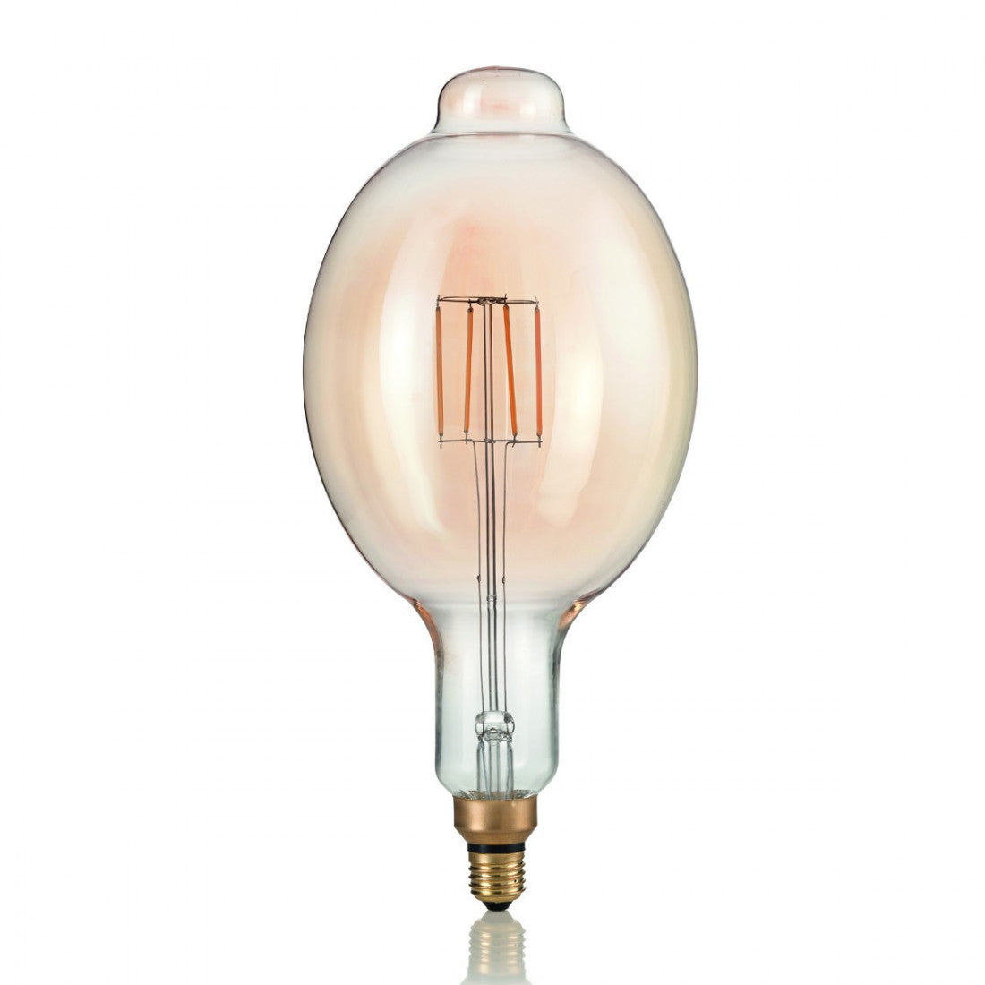 Lampadina id-vintage xl e27 4w led 320lm 2200°k vetro ambra bombato retrò luce caldissima interno