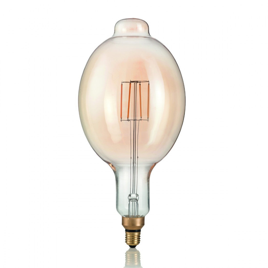 Lampadina id-vintage xl e27 4w led 320lm 2200°k vetro ambra bombato retrò luce caldissima interno