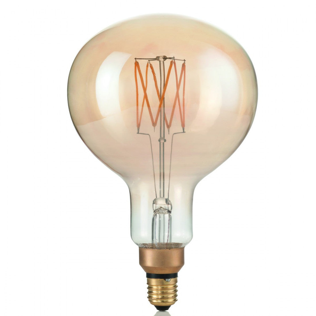 Lampadina id-vintage xl e27 globo 4w led 320lm 2200°k 16cm vetro ambra luce caldissima interno