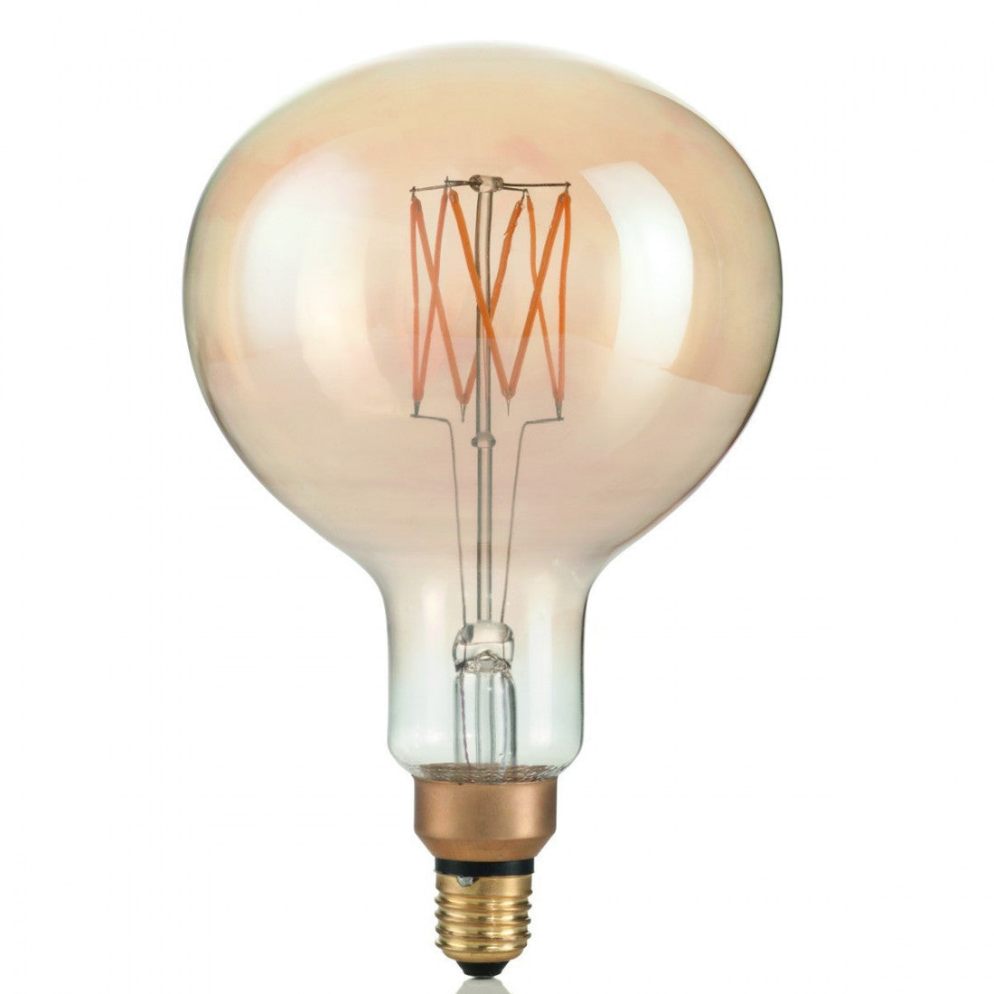 Lampadina id-vintage xl e27 globo 4w led 320lm 2200°k 16cm vetro ambra luce caldissima interno