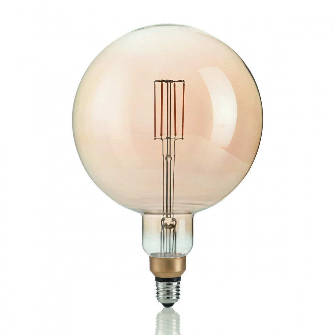 Lampadina id-vintage xl e27 globo 4w led 320lm 2200°k 19.5cm vetro ambra luce caldissima interno