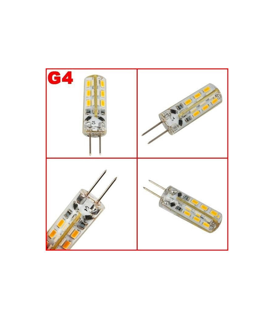 Lampadina Led 3w 24 Smd G4 3014 Attacco A Spillo Luce Bianca Calda Fredda 12v         