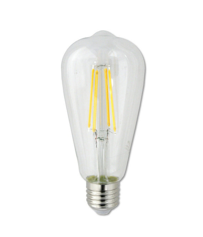 Lampadina Led A Filamento 8 Watt E27 St64 Luce Calda 3000k 880 Lumen 220v T64-tc         