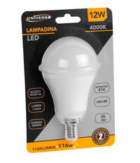 Lampadina Led A60 E14 12 W Luce Fredda 6500k Calda 3000k Naturale 4000k A60t-12w         