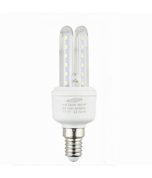 Lampadina Led Attacco E14 2u 4 W Luce Fredda Calda Naturale Illuminazione 2u-01  -bianco Freddo      -